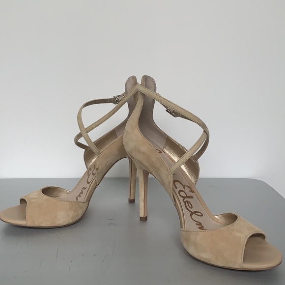 Sam Edelman Cream Suede Pumps Size 8 - Picture 2 of 4